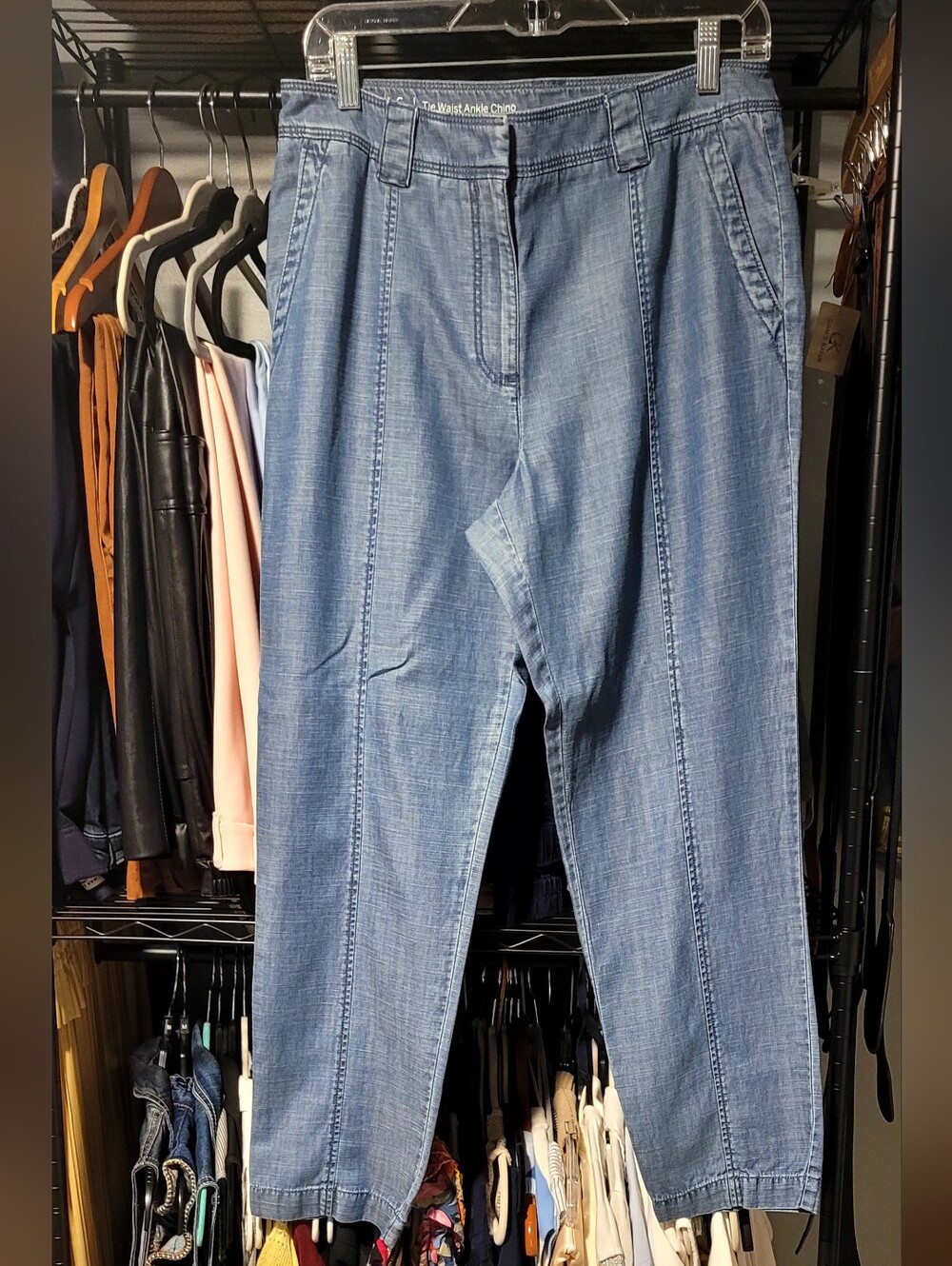 5 For $25 Talbots Light Blue Pull-On Ankle Chino Jeans